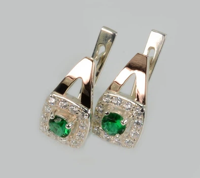 Срібні сережки з фіанітами Silver Style 032с