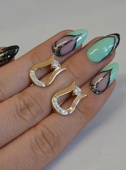 Срібні сережки з фіанітами Silver Style 039с