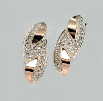 Срібні сережки з фіанітами Silver Style 073с
