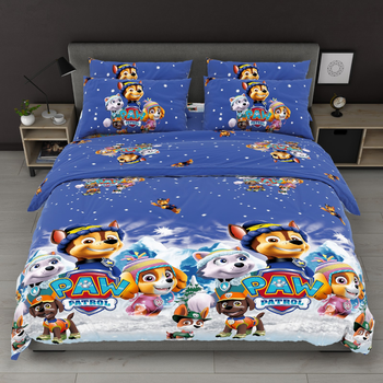 Комплект постільної білизни Sweet-Dream Зимовий Патруль 200 х 215 см євро синій