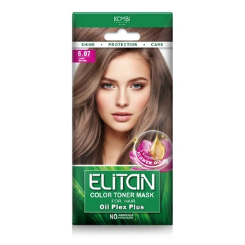 Тонирующая маска для волос Elitan (саше 30 мл), № 6.07 - Русый