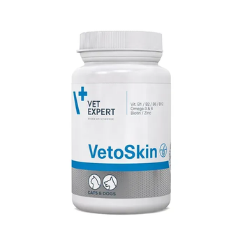 Пищевая добавка для кошек и собак Vet Expert VetoSkin (здоровье кожи и шерсти) капсулы - 90 шт