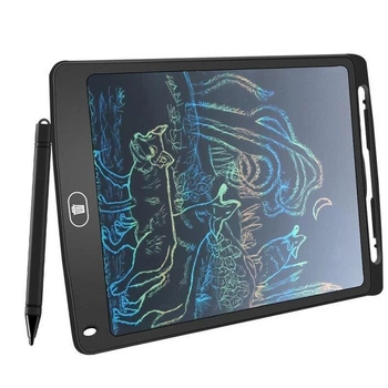 Цветной графический планшет LCD-планшет для рисования Writing Tablet 12 дюймов Черный