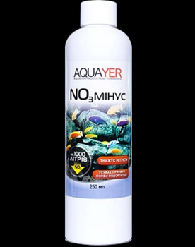 Аквариумная химия AQUAYER аквариумный кондиционер для воды NO3 минус 250 мл (NM250)