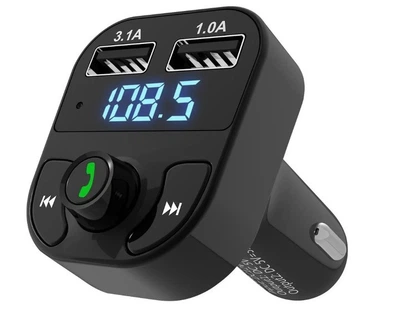 Автомобильный FM модулятор трансмиттер в авто Car X8 MP3 ∙ 2 USB разъема ∙ micro SD ∙ Bluetooth