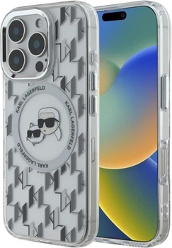 Панель Karl Lagerfeld IML Monogram Karl&Choupette Head MagSafe для iPhone 16 Pro Transparent (3666339318505)