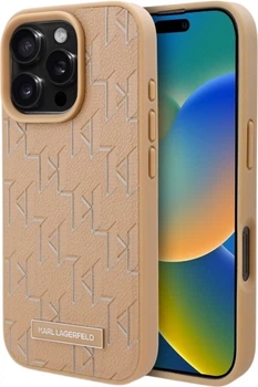 Панель Karl Lagerfeld Hot Stamp Magsafe для iPhone 16 Pro Beige (3666339318581)