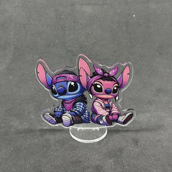 Акриловая коллекционная фигурка Chibi Стич и Энджел 10 cм