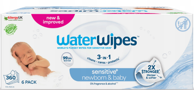 Zestaw chusteczek nawilżanych WaterWipes Soapberry BIO dla dzieci 6 x 60 szt (5099514400227)