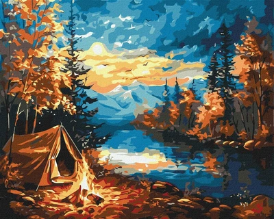 Картина за номерами 40х50 см Ніч у лісі ©art_selena_ua Ідейка KHO2903