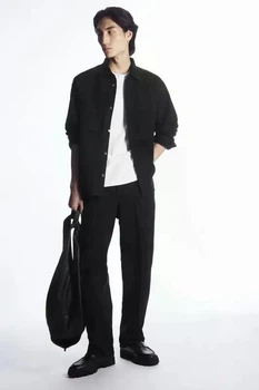 Штани чоловічі COS elasticated wool trousers 1102691003 S Чорний