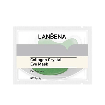 Гидрогелевые патчи под глаза с коллагеном зеленые Lanbena Collagen Crystal Eye Mask Green 6г/2шт