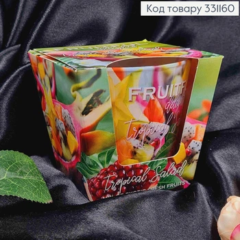 Аромасвечка стакан ''Tropical salad. FRUTFULL delights", 115г/ 30час.,BARTEK, Poland