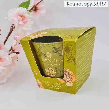 Аромасвечка стакан, FROLAL GARDEN, Luminous green, 115г/30час., Польша