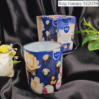 Аромасвеча стакан BISPOL "Amber - Flowers" 100 г/22 часов, 72s-57