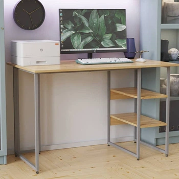 Комп'ютерний стіл Ferrum-decor Кевін 75x140x60 сірий ДСП Дуб Сан-Марино 16мм (FRD-101732)