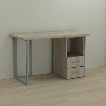 Письмовий стіл Ferrum-decor Отто 76x140x60 сірий ДСП Дуб Сонома 32мм (FRD-101507)