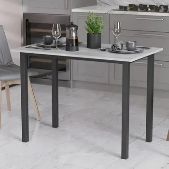 Стол универсальный Knap Ferrum-decor 750x1400x600 Черный металл ДСП Белый 16 мм (FRD-106354)