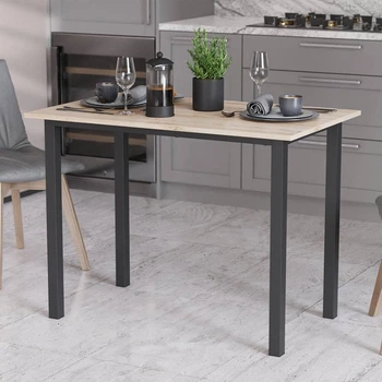 Стол универсальный Knap Ferrum-decor 750x1000x600 Черный металл ДСП Дуб Сан-Марино 16 мм (FRD-106339)