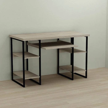 Письменный стол Ferrum-decor Тим 76x120x60 черный ДСП Дуб Сонома 32мм (FRD-103956)