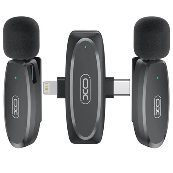 Мікрофон бездротовий Hoco MKF010 Петличний wireless iP/Type-C універсальний для Android/iPhone Чорний
