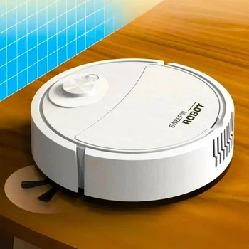 Робот пылесос для сухой уборки 18 см 6В 150 кв.м Vacuum 8088 cleaner LY-541 зарядка за 2.5 часа от USB, с индикаторами