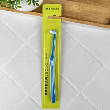 Монопучковая зубная щетка Spokar Solo Ultra Soft, (синий)