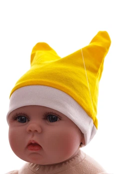 Шапка з вушками кулір Babykroha яскраво жовтий 1м+ (54610)