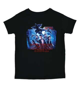 Подростковая футболка для мальчика Спиногрыз Stranger things СПИ-0925 146 см Черний