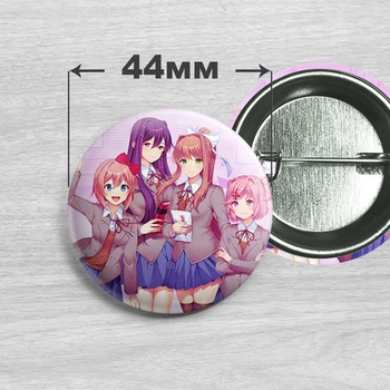 Значок по грі Doki Doki Literature Club! / Літературний клуб Докі Докі! №3 44мм