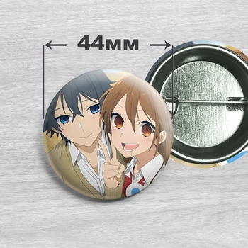 Значок Хори и Миямура из аниме Хоримия / Horimiya. №1 44мм