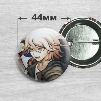 Значок Нагито Комаэда из аниме Данганронпа / Danganronpa. №2 44мм