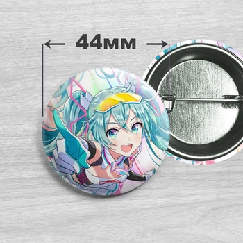 Значок Вокалоид Хацунэ Мику / Vocaloid Hatsune Miku. №8 44мм