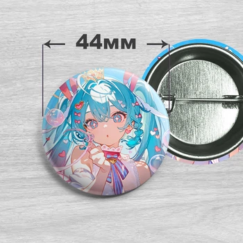 Значок Вокалоид Хацунэ Мику / Vocaloid Hatsune Miku. №5 44мм