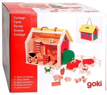 Ігровий набір Goki стайня з обладнанням з 31 елемента (51916) (4013594519168)