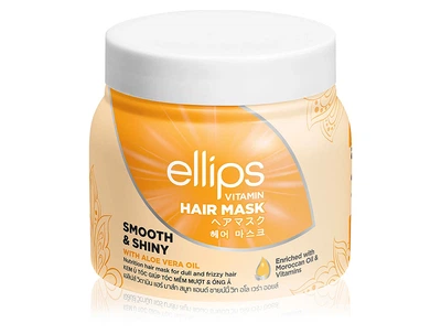 Маска для волос «Роскошное сияние» с маслом алоэ вера Ellips Vitamin Hair Mask Smooth & Shiny With Aloe Vera Oil, 200г (8993417483363)