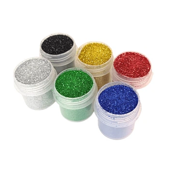 Набор блесток 0,2 мм для био-тату Fresh Tattoo большой №20, 6 штук по 12 мл (glitter-set-02mm-20)