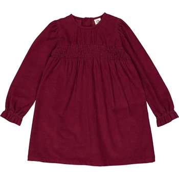 Дитяча вельветова сукня для дівчинки Green Cotton 110 см Вишнева (251112104)
