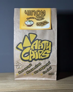 Чіпси з лаваша АнтиChips "Сметана та Зелень", 100 г (Україна)
