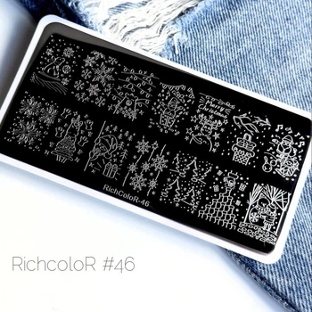 Пластина для стемпинга RichcoloR Зимние Узоры № 46