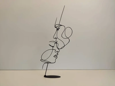Інтер'єрна статуетка закохана пара в стилі line art. Aivory
