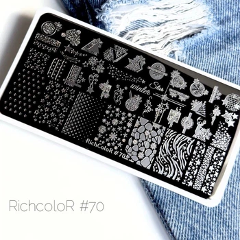 Пластина для стемпинга RichcoloR Зимние Геометрические Узоры № 70