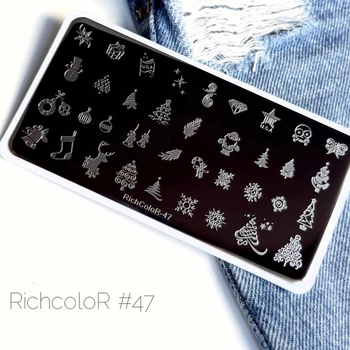 Пластина для стемпинга RichcoloR Рождество № 47