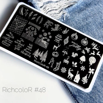 Пластина для стемпинга RichcoloR Рождество № 48