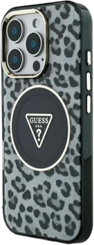Панель Guess HC IML Leopard Triangle Cord Strap MagSafe для Apple iPhone 16 Pro Black (3666339432485)
