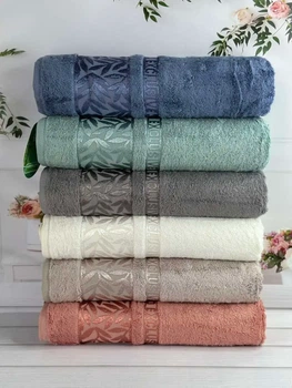 Бамбуковые полотенца Cestepe Bambuk Cherry 50х90см 6шт/уп молочный,синий,терракот,бирюзовый,серый,бежевый