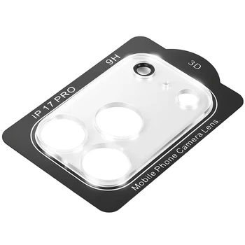 Защитное стекло на камеру Epik Full Block (тех.пак) для Apple iPhone 17 Pro (6.3") Прозрачный