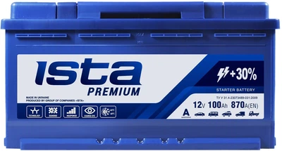 Автомобільний акумулятор ISTA Premium 100 Агод 870А R+ (6004604219)