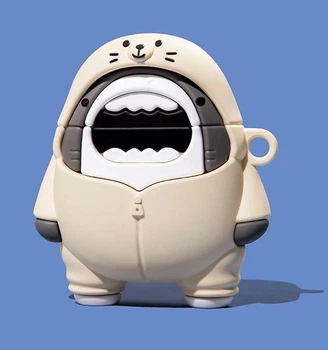 Силиконовый чехол Alitek для наушников Apple AirPods 4 Акула Bear Shark