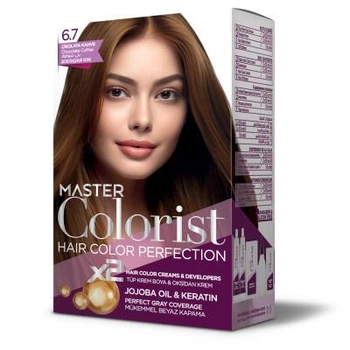 Фарба для волосся Master Colorist 6.7 Шоколадна кава, 2x50 мл+2x50 мл+10 мл